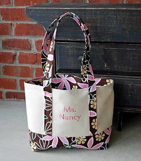 Embroidered Tote Bag Free Sewing Tutorial Love To Sew