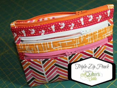 Triple Zip Pouch – Free Sewing Pattern | Love to Sew