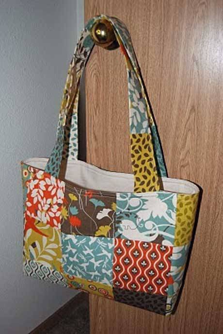Free Bag Pattern and Tutorial - Patchwork Shoulder Bag