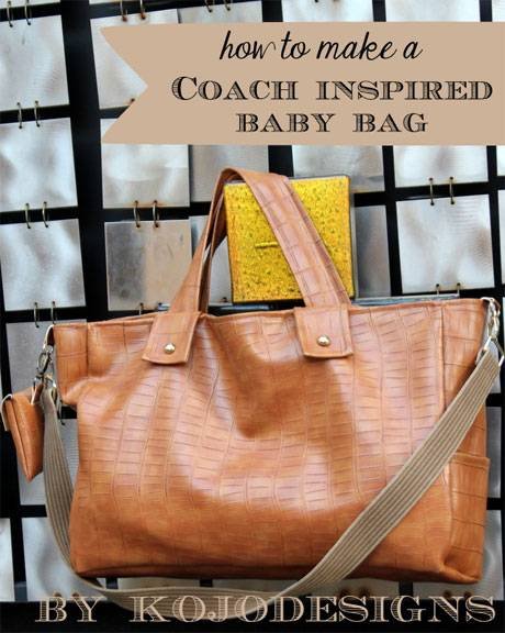Coach Inspired Baby Bag - Free Sewing Tutorial