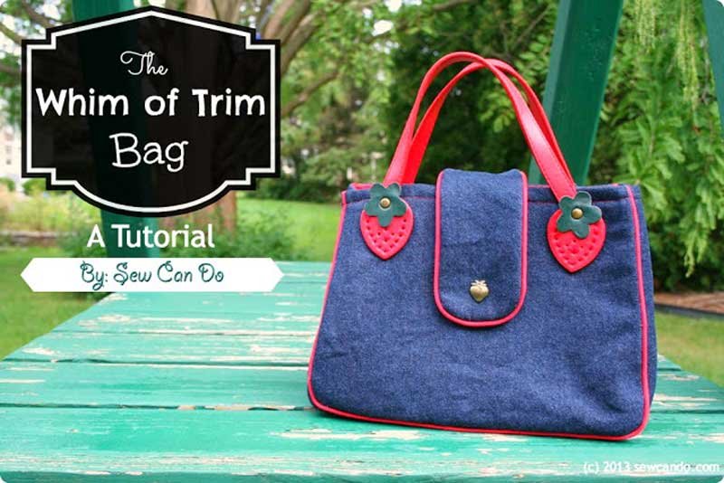 Free Bag Pattern and Tutorial - Whim of Trim Handbag