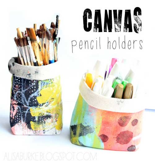 Canvas Pencil Holders - Free Sewing Tutorial