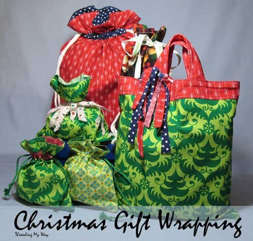 Reusable Fabric Gift Bags - Free Sewing Tutorial