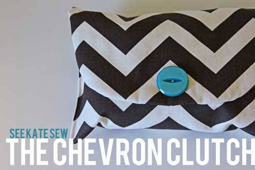 The Chevron Clutch - Free Sewing Tutorial