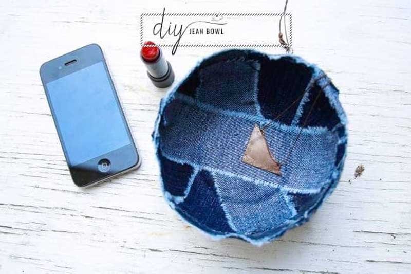 Free Sewing Pattern and Tutorial - Patchwork Jean Bowl