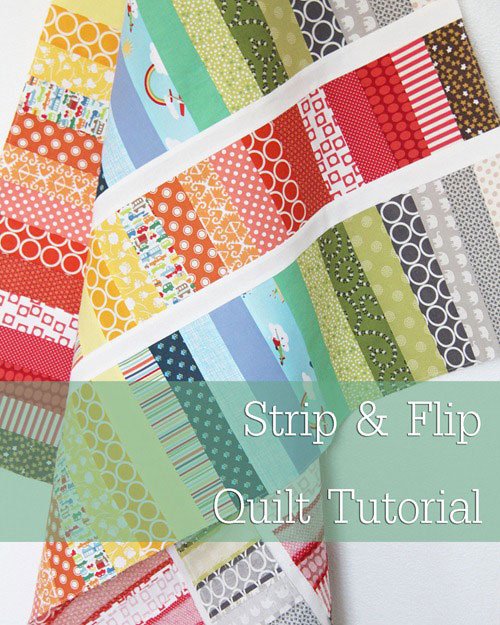 Strip And Flip Baby Quilt Free Quilt Pattern Love To Stitch And Sew