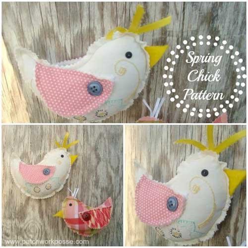 Spring Chick Plushie - Free Sewing Pattern