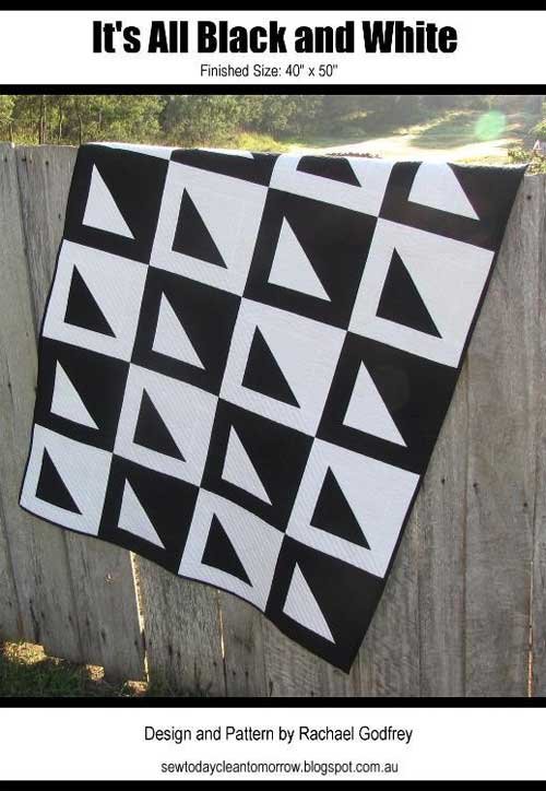 It s All Black And White Free Quilt Pattern Love To Stitch And Sew