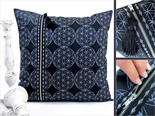 Free Sewing Pattern and Tutorial - Double Zipper Pillow by Sew 4 Home