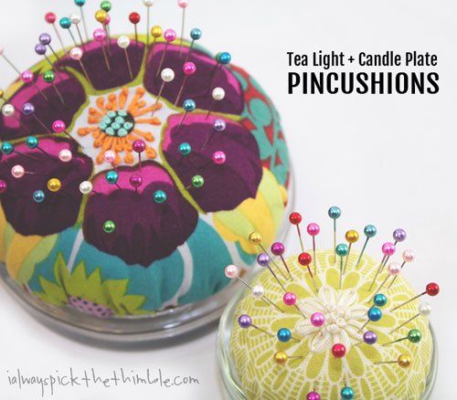 Tea Light & Candle Plate Pincushions - Free Sewing Tutorial