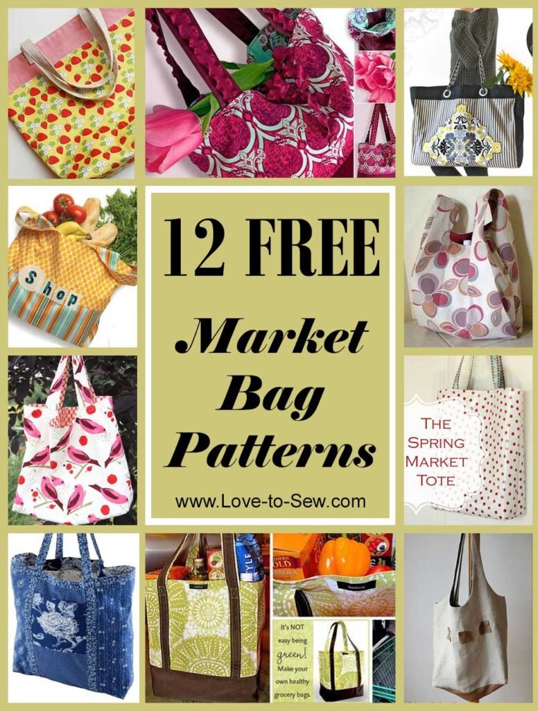 12 Free Market Bag Patterns | Love to Sew