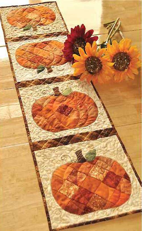 Get ready for autumn with this cute harvest table runner.