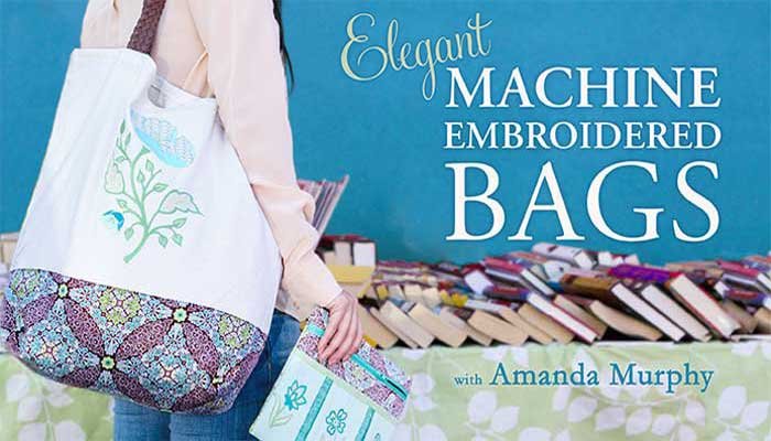 Embellish a custom-sewn tote, clutch, makeup bag and more with marvelous machine-embroidered motifs!