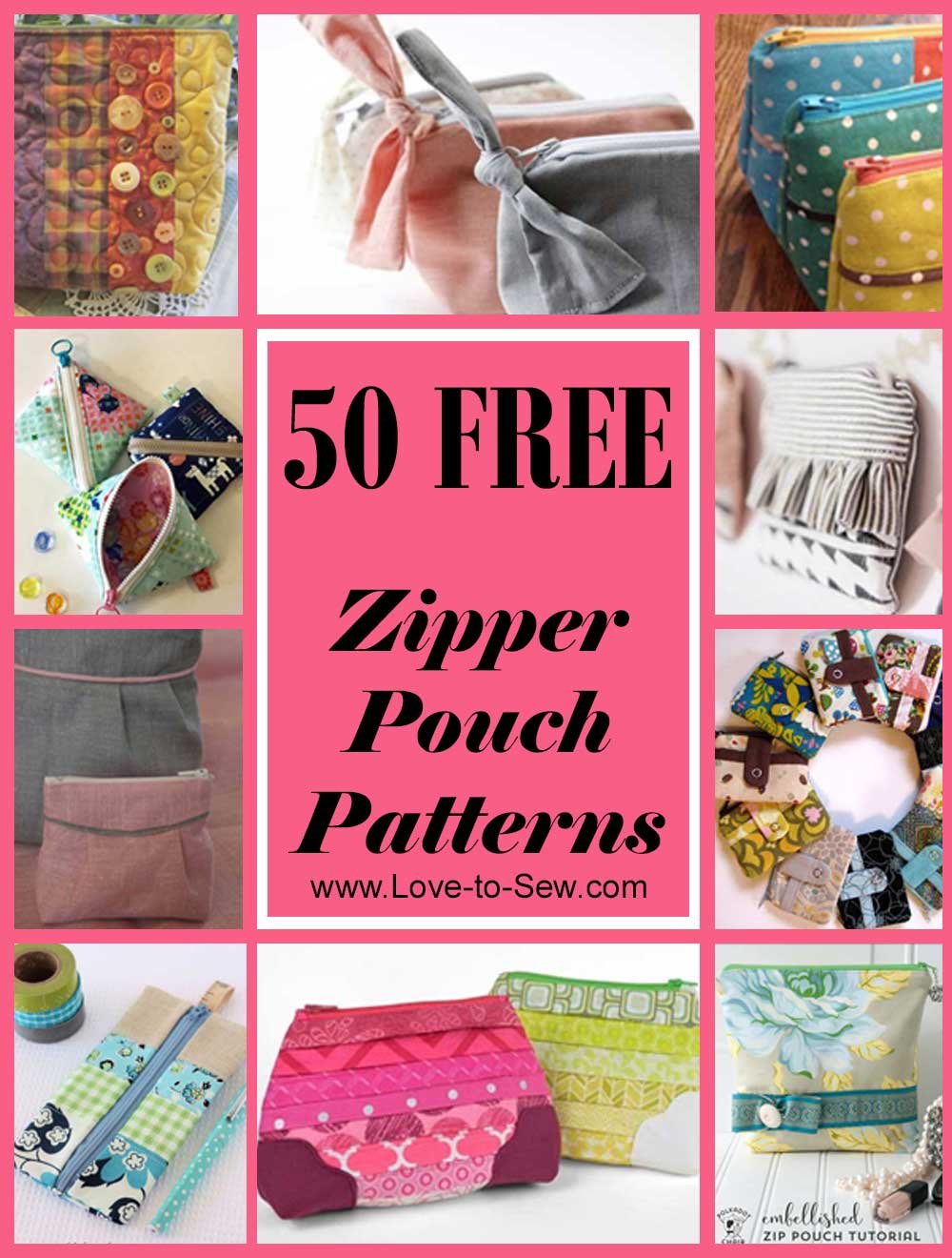 Cute Zipper Pouch - FREE Pattern - MHS Blog