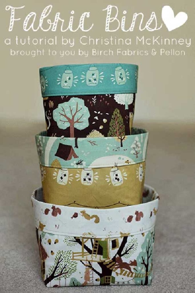 Fabric Bins - Free Sewing Pattern