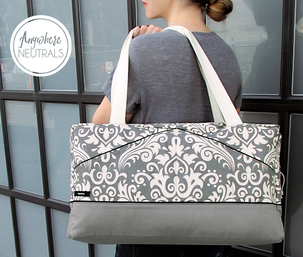 Free Sewing Tutorial: Damask Duffle Bag