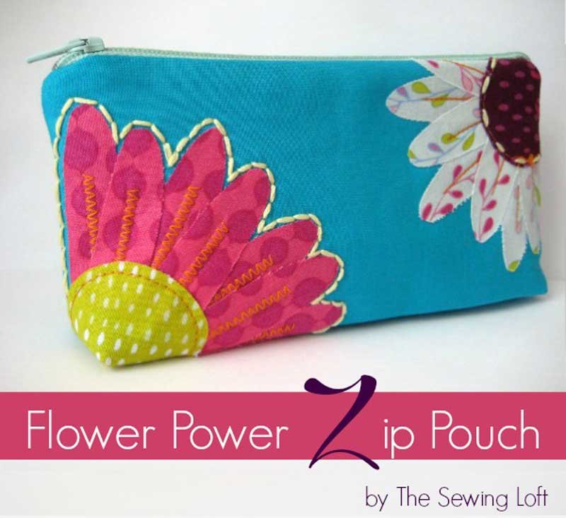 Flower Zipper Zip Pouch